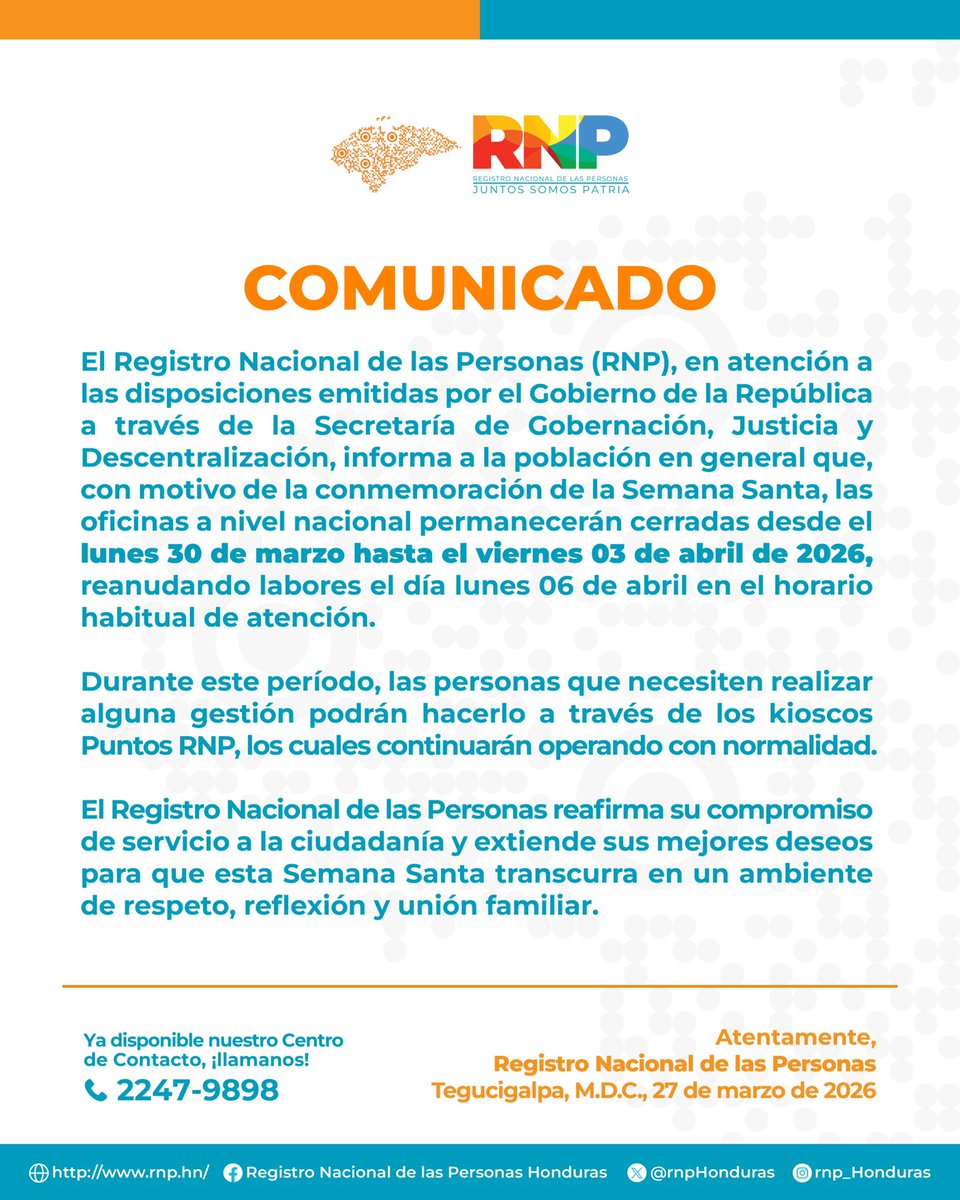 RNP Honduras tweet media