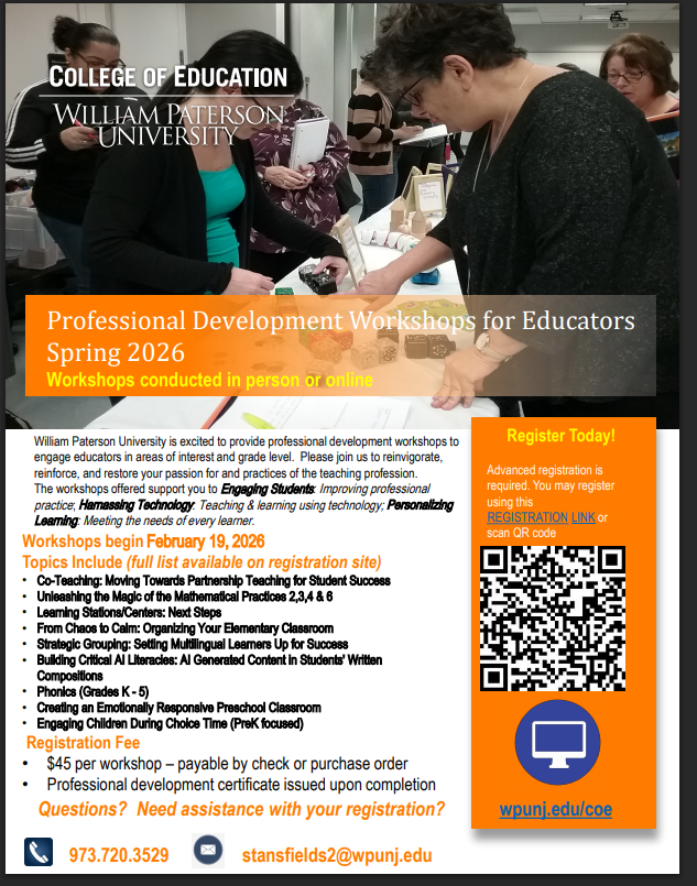 Registration is Open! Professional Development Workshops for Educators ...