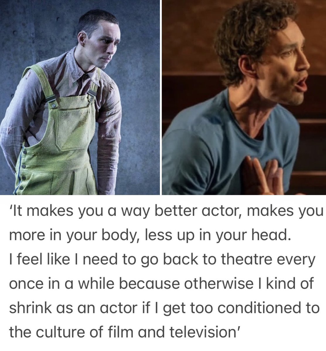 On World Theatre Day. Robert Sheehan on stage acting and returning to it when he can. ©️ productions