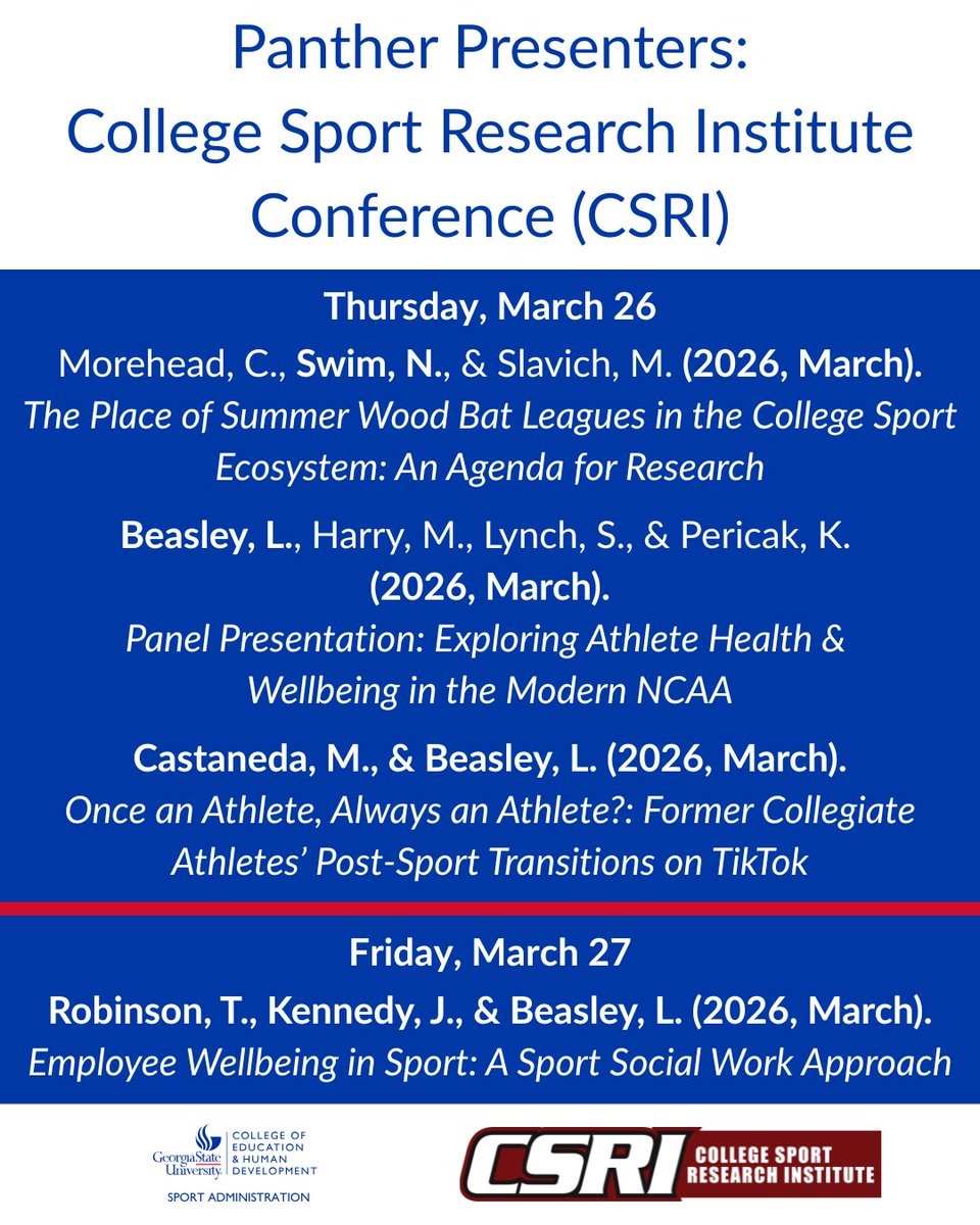 Georgia State Univ. Sport Administration Program tweet media