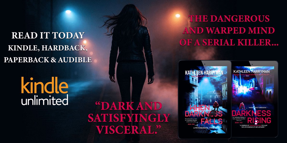 KathleenHarrym1's tweet photo. Step inside the warped mind of a serial killer

THE DARKNESS SERIES 

#KU #Audible #Paperback #Harback

#1 https://t.co/EgIWB3WUz2
#2 https://t.co/ZvRMi3D7TN

#1 #Kindle #99cetns / #99p

#Thriller #CrimeFiction #BookBoost #Suspense #MustRead #IARTG #ASMSG #BooksWorthReading https://t.co/OPqux6H7bp