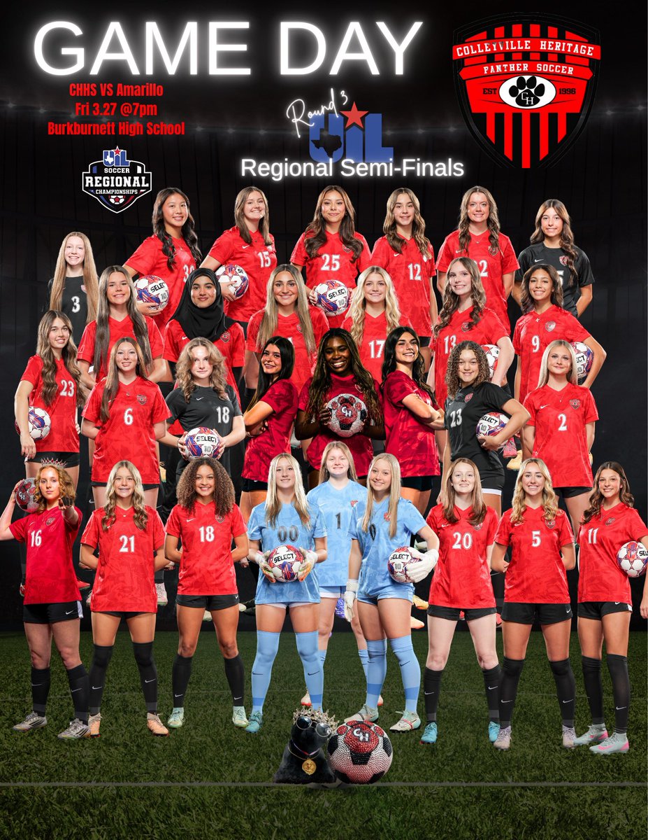 CHHS_LPSoccer's tweet photo. HEY HEY it’s Regional Semi-Finals GAME DAY!! 🙌 take a drive up north to cheer on Lady Panther soccer as they continue their road in the playoffs!! 💪 https://t.co/ZQBS6525rZ