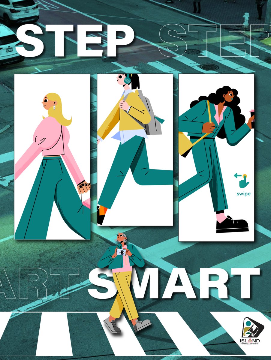 islandtrafficJA's tweet image. Step Smart tip #2!
Stepping smart means knowing when it is truly safe to cross at the pedestrian crossing. Stay alert, wait for the signal, and ensure that it is safe before you step forward. 
#RoadSafety #StepSmart #PedestrianSafety