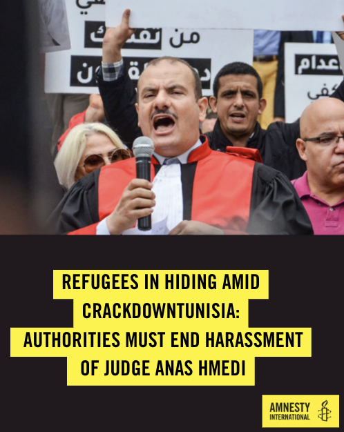 AIUKCCNAT's tweet photo. Judges in Tunisia who spoke out continue to face reprisal and harassment. Anas Hmedi’s case is a stark illustration of these ongoing reprisals. link:https://t.co/F4SyL1p3vw https://t.co/ILdPDv3j39