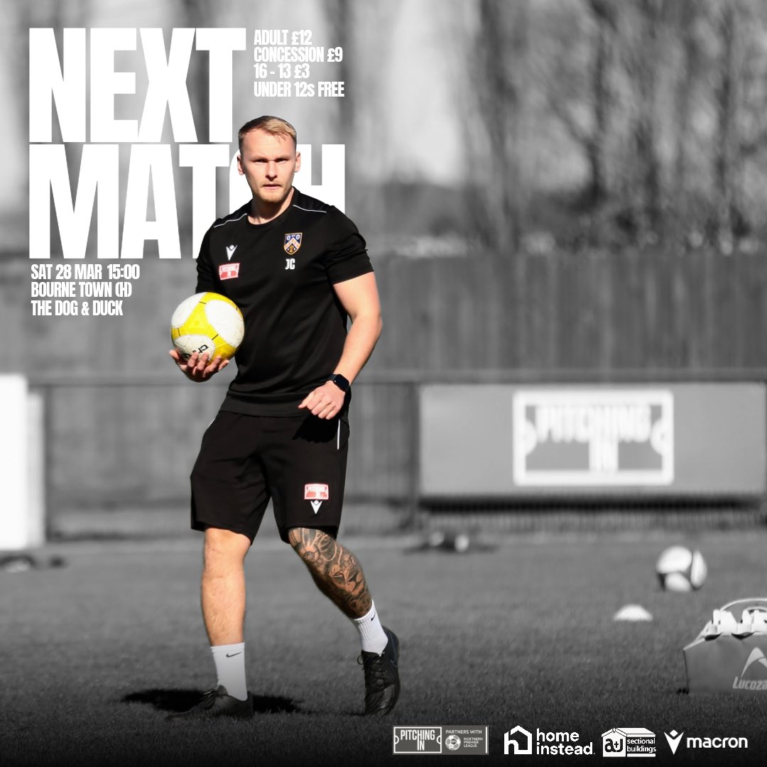 doughboys_wtfc's tweet photo. Coming up this weekend:

Men’s First Team:

🆚 @BourneTownFC 
📅 Saturday 28th March  
🕒 15:00
🏆 @NorthernPremLge Midlands Division
🏟️ The Dog & Duck, NN8 2DP

A reminder that as part of @nonleaguedayuk 2026 EFL and Premier League season ticket holders get 50% off of their admission for this game!

Ladies First Team:

🆚 @SJRWorksopWomen 
📅 Sunday 29th March  
🕒 14:00
🏆 @emwrfl 
🏟️ Rockwell Glass Sports & Social Club, S80 1TL

#TheDoughboys💙💛 #OneTownTogether