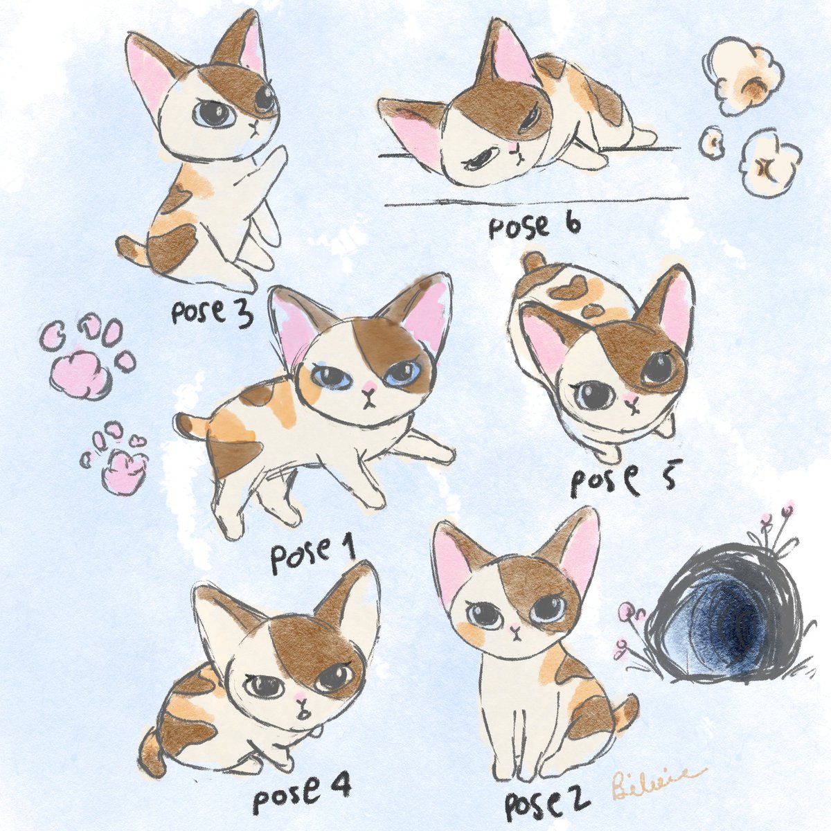 bibiebibi_'s tweet photo. 'Popcorn', the cat :)

#characters #characterdesigns #posesketch #sketch
#วาดรูป #cats #แมว #whisperofthewhiskers #เสียงกระซิบของหนวดแมว https://t.co/uqwriaNJyH