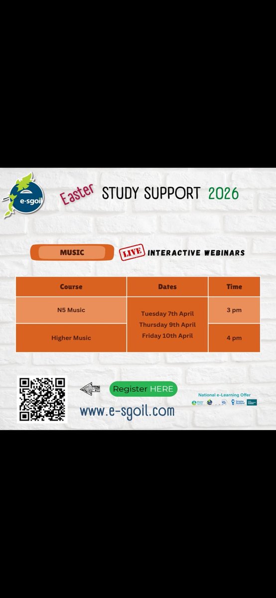 MusicCalderhead's tweet photo. 📚Use the link to register for study support for Music and other subjects📚 https://t.co/x8UY8o5UdU @CalderheadHS https://t.co/gGiaHOCHD1