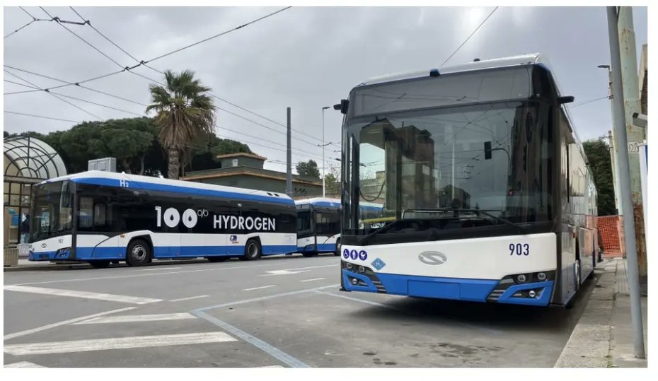 fuelcellsworks's tweet image. Cagliari adds its first #hydrogen buses to a 236-vehicle #zeroemission fleet. While battery-electric leads in urban routes, hydrogen will support longer suburban journeys—showing a multi-tech path to clean mobility. 

#HydrogenNow #CleanTransport #FuelCells