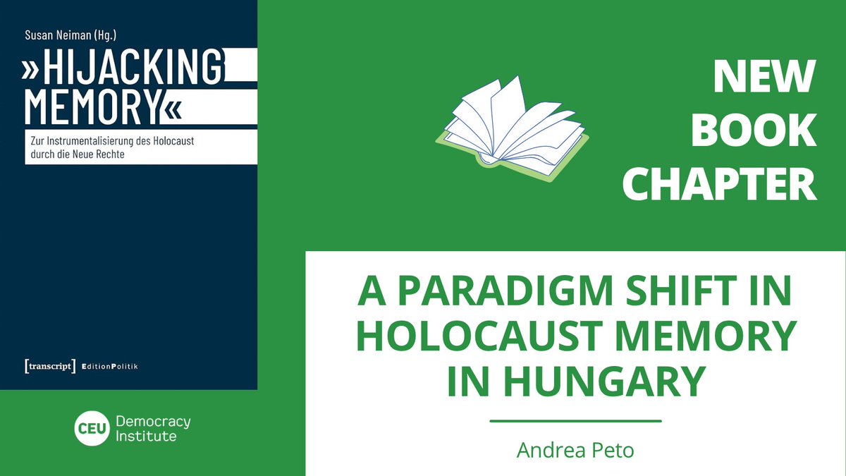 CEUDemInst's tweet photo. ✍️📖 A study in German by our researcher @petoandrea was published in a volume on how the New Right instrumentalizes the memory of the Holocaust.

Details:
👉 https://t.co/b9rKCeASSF https://t.co/m4NaYqFAZE