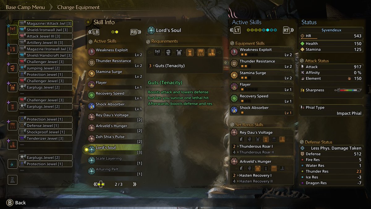 Syvendeux's tweet photo. Mi build de confort hasta antes de la expansión.
#MHWilds https://t.co/jDOJ6yphZZ