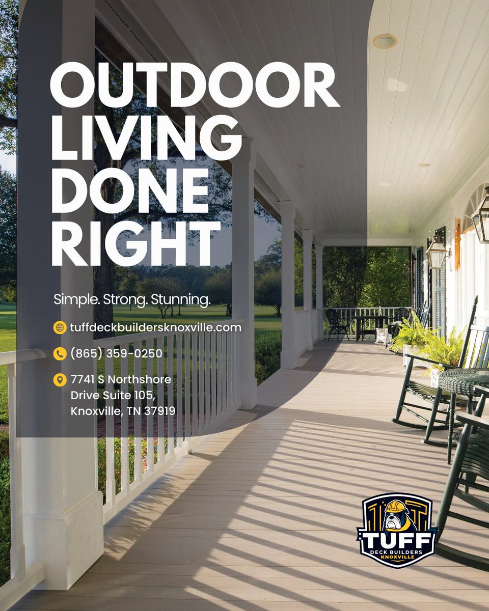 TuffKnoxville's tweet photo. Got a sloped backyard? A multi-level deck from Tuff Deck Builders Knoxville can turn it into usable space, built solid and safe. Start planning at https://t.co/twyKNn7f6a.
​
#tuffdeckbuildersknoxville #deckbuildersknoxville #deckbuildingcompany https://t.co/AcY7PpguYv