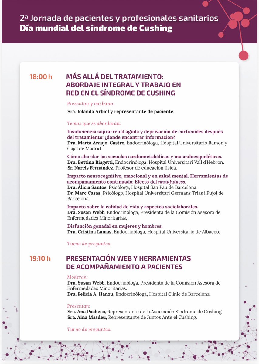 JTorrentFarnell's tweet photo. El 8 de abril celebraremos la II Jornada del Día Mundial del Síndrome de Cushing, un encuentro para compartir conocimiento, experiencias y una mirada integral sobre una enfermedad.

📅 8 abril 2026
📍 Aula Magna, @hospitalclinic
💻 Presencial y online
🔗 https://t.co/LC3rYuG4Oo https://t.co/UeC6UxaGbA