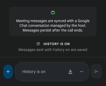 nicotourne's tweet image. #GoogleMeet messages history is available now
Thanks 🙏