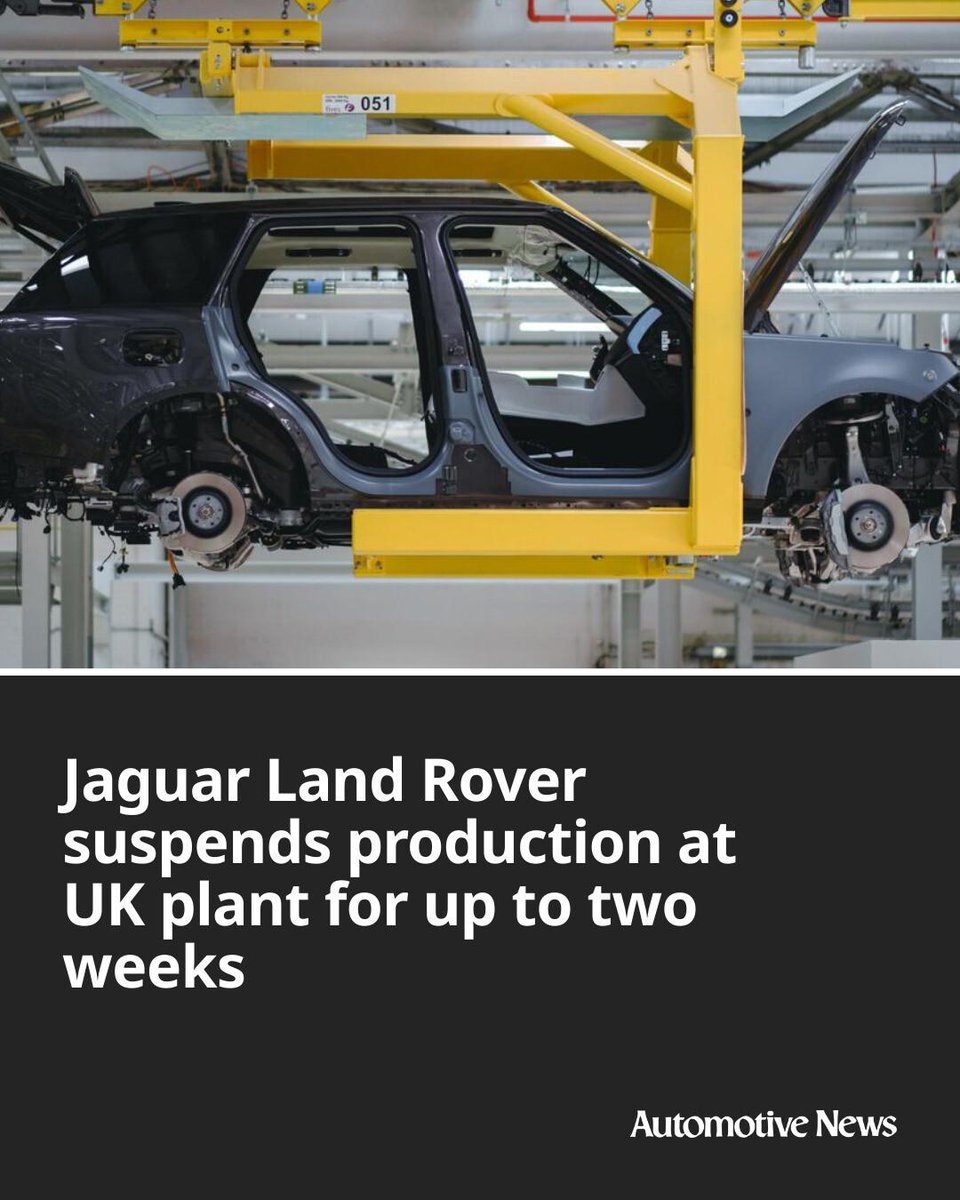 Automotive_News's tweet image. Jaguar Land Rover has temporarily halted production on some lines at its Solihull plant in England, citing a parts issue involving a supplier.

#JLR #JaguarLandRover #RangeRover #RangeRoverSport #automotive #autoindustry