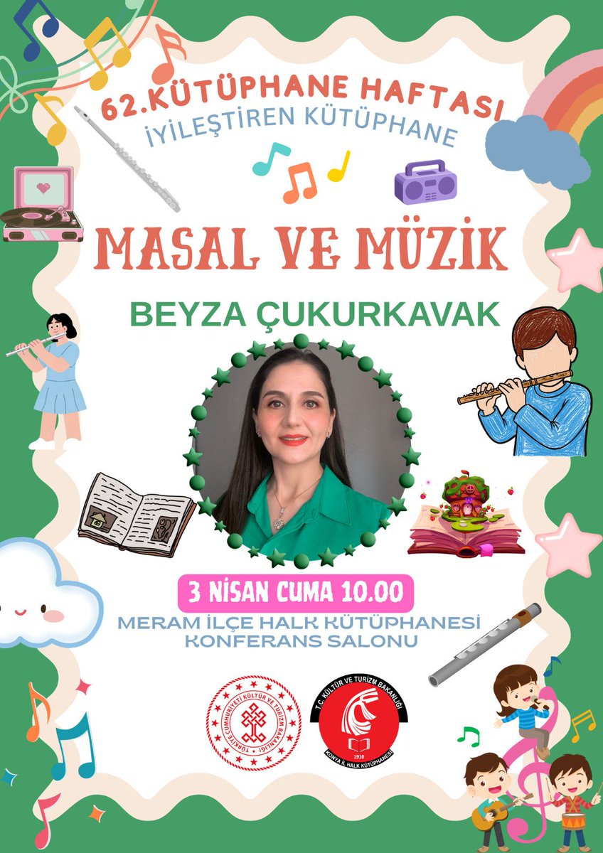 Kıymetli kullanıcımız, 62.Kütüphane Haftası yaklaşıyor. Hafta boyunca düzenlenecek etkinliklerimize katılımınızı bekliyoruz. Kontenjanlarımız sınırlıdır. Sosyal medya hesaplarımızdan mesaj atarak kayıt olunuz!

<a href="/tckulturturizm/">T.C. Kültür ve Turizm Bakanlığı</a>
<a href="/ktbkygm/">KYGM</a>

#62kütüphanehaftası  #iyileştirenkütüphane