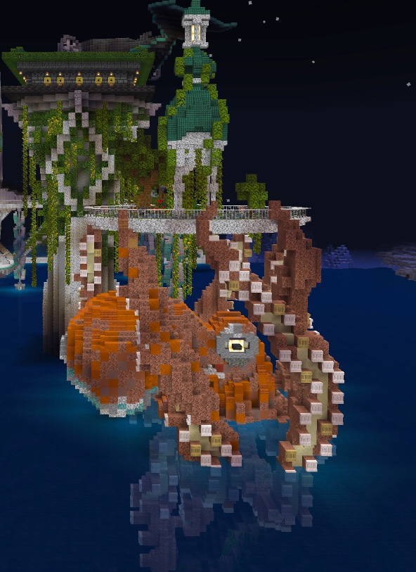 tis4truthart's tweet photo. I recently added an octopus and some fish to my Industrial on Phantom Smp. #IndustrialCanBePretty #ForeverWorld #PhantomSmp https://t.co/of8hUXgRLc