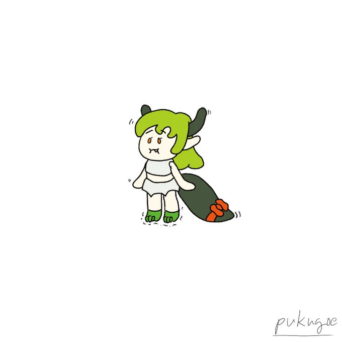本日の30分集中描き(-15分) つま先立ち