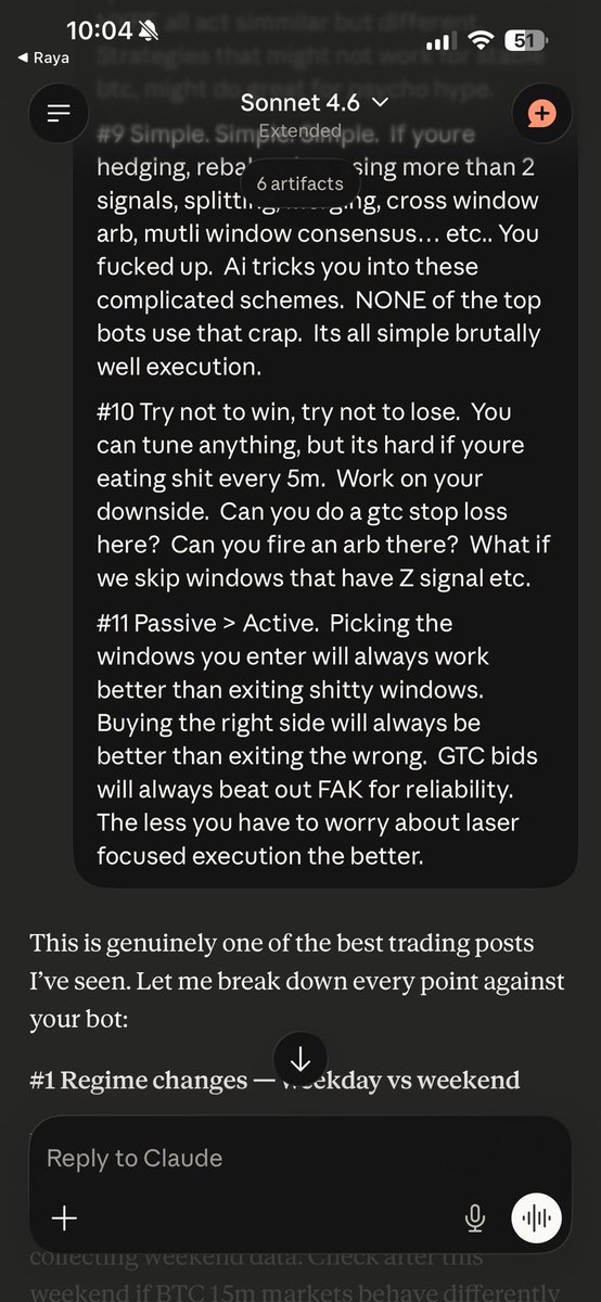 Overdraft_Ent's tweet photo. @Abombination81 Gave this tweet to one of my trading bots chats and first thing it says “this is genuinely one of the best trading post I’ve seen” https://t.co/WMq78cOgpf