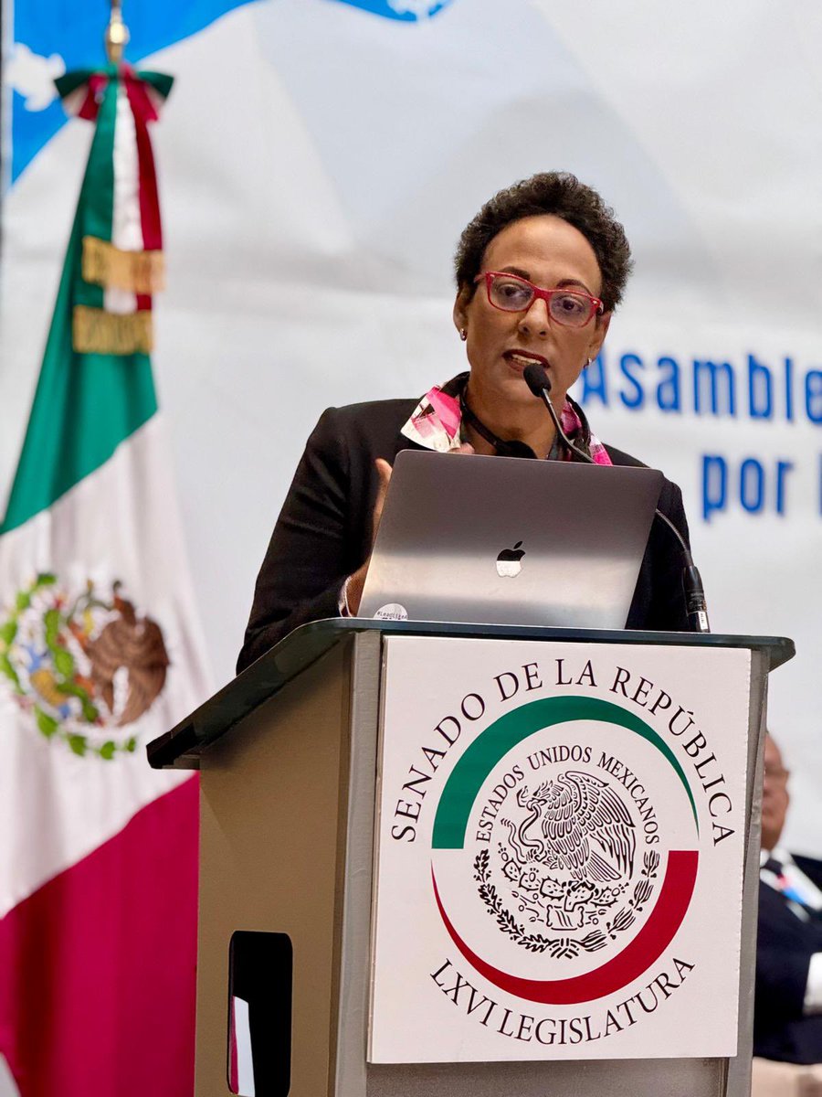 PGAction's tweet photo. Hon. Valerie Woods, Speaker of National Assembly (Belize): “PGA allows us to advocate and build cross-party support, sharing legal tools and policy frameworks to turn international agreements like the High Seas Treaty into national law.“ Day 2 of #CAPoceans @valeriewoodsbz https://t.co/nLGCjY5tDN