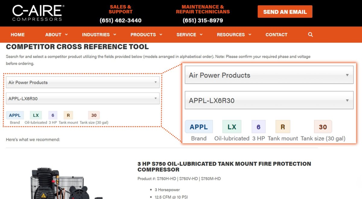 CAireCompressor's tweet photo. Know your competitor's model number but not sure what it means? Our updated Cross Reference Tool now breaks it down for you — segment by segment — then matches it to the right C-Aire compressor. Try it 👇
https://t.co/FwT1L1UquH https://t.co/ksTfuzRPDZ