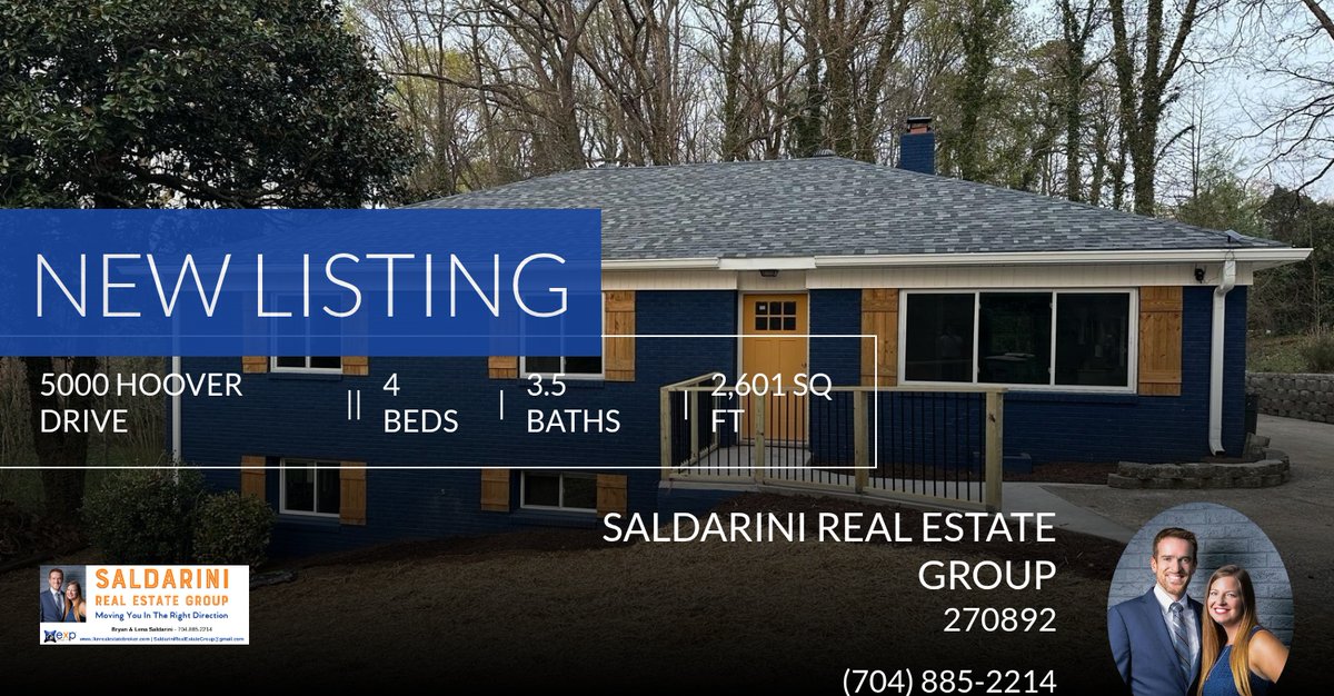 bsaldarini's tweet photo. 📍 New Listing 📍 Take a look at this fantastic new property that just hit the market located at 5000 Hoover Drive in Charlotte. Reach out here or at (704) 885-2214 for more information

Let us help with all your real estate needs!... https://t.co/OuO1QLk3CA https://t.co/coZNVBZXqr