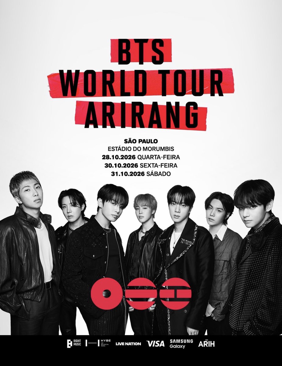 SiteLetras's tweet photo. BTS acaba de anunciar "BTS WORLD TOUR ARIRANG" em São Paulo, no Estádio Morumbis, nos dias 28, 30 e 31 de outubro. 🇧🇷🩵✨ https://t.co/0NN5arP6Kd