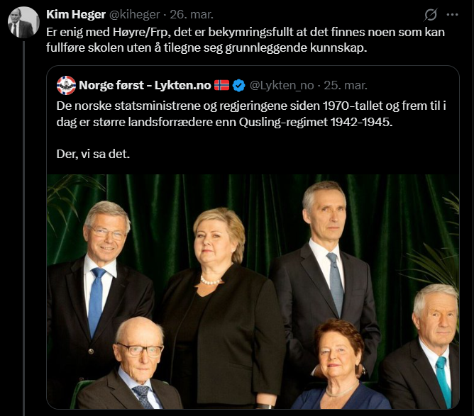 Norge først - Lykten.no 🇳🇴 tweet media