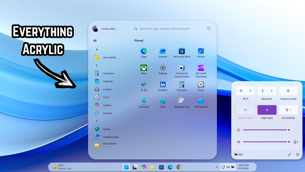 nexusuiofficial's tweet photo. Windows 11 default look boring? 🤯
Make your PC look INSANE with this full customization setup 🔥
Taskbar, Start Menu, UI &amp; Desktop makeover step-by-step.

Watch now on YouTube 🎬
https://t.co/44stmWVWRQ

#️⃣ Hashtags #Windows11 #WindowsCustomization #Windows11Setup #Desktop https://t.co/9SHpVGfoDu