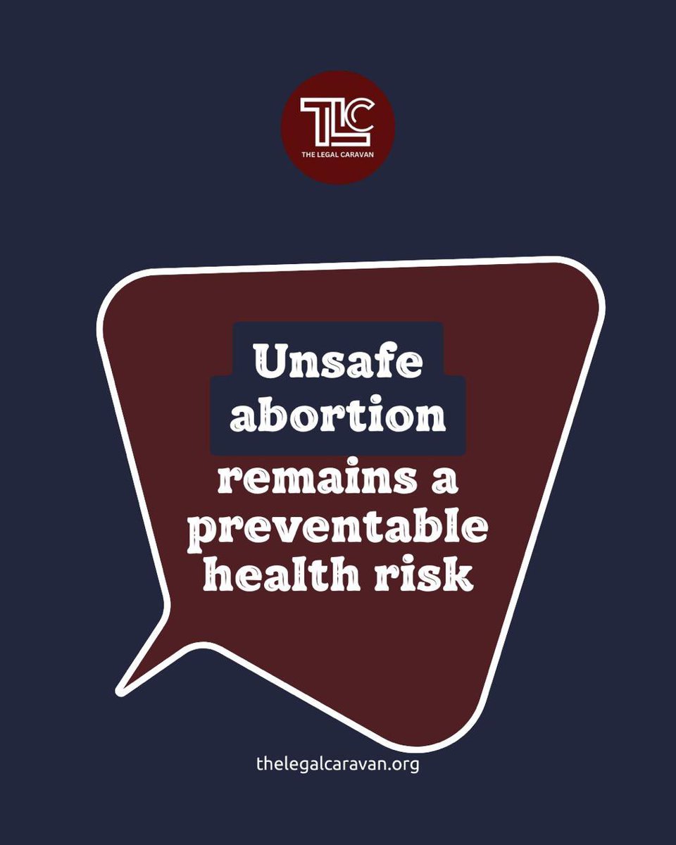 QwomenHRDs's tweet image. Access to safe abortion saves lives. Denying care does not stop abortion, it only makes it unsafe. Healthcare is about dignity, safety, and choice. 

#TLC4Rights
#EndAbortionStigma
@TheLegalCaravan