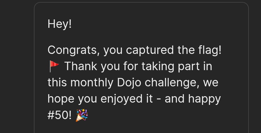 Tur24Tur's tweet image. Just cleared Dojo #50 Thanks to @YesWeHack for the challenge  #CTF  #AppSec