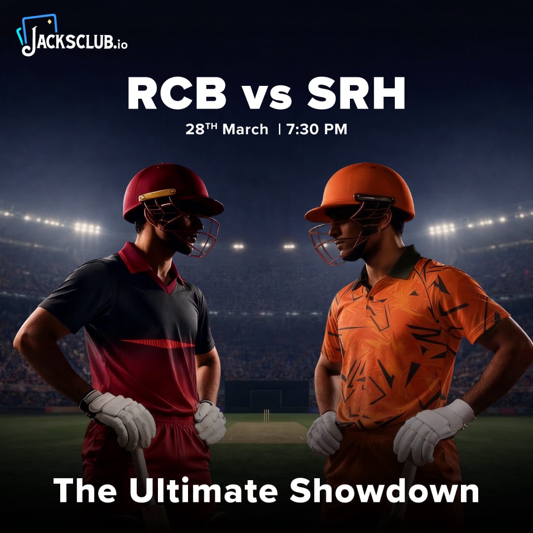 JacksClub_India's tweet photo. 🏏 Jacks Club Casino IPL Kickoff Campaign

🔥 IPL 1st Match Showdown is Here! 🔥

The battle begins with Royal Challengers Bengaluru vs Sunrisers Hyderabad and Jacks Club Casino is bringing the excitement to YOU!

1️⃣ Pool A
🎁 Prize Pool: $30
📅 28th March | ⏰ 7:30 PM
🎯 How to Participate
1️⃣ Follow Jacks Club India on X
2️⃣ RT this post 🔁
3️⃣ Comment the winner (RCB or SRH) in comments (Before First Ball) along with Jacks Club ID
🏆 6 Lucky Winners will share $30

2️⃣ Pool B
🎁 Prize Pool: $70
📅 28th March | ⏰ 7:30 PM
🎯 How to Participate
1️⃣ Follow Jacks Club India on X
2️⃣ RT this post 🔁
3️⃣ Bet on the winner (RCB or SRH), before First Ball and share your bet slips in comment section 

🏆 10 Lucky Winners will share $70

⏳ Contest ends at match start

Get ready for the Ultimate IPL Kickoff! 🚀

Play. Predict. Win. 💰

#IPL2026 #RCBvsSRH #JacksClubCasino #CricketFever