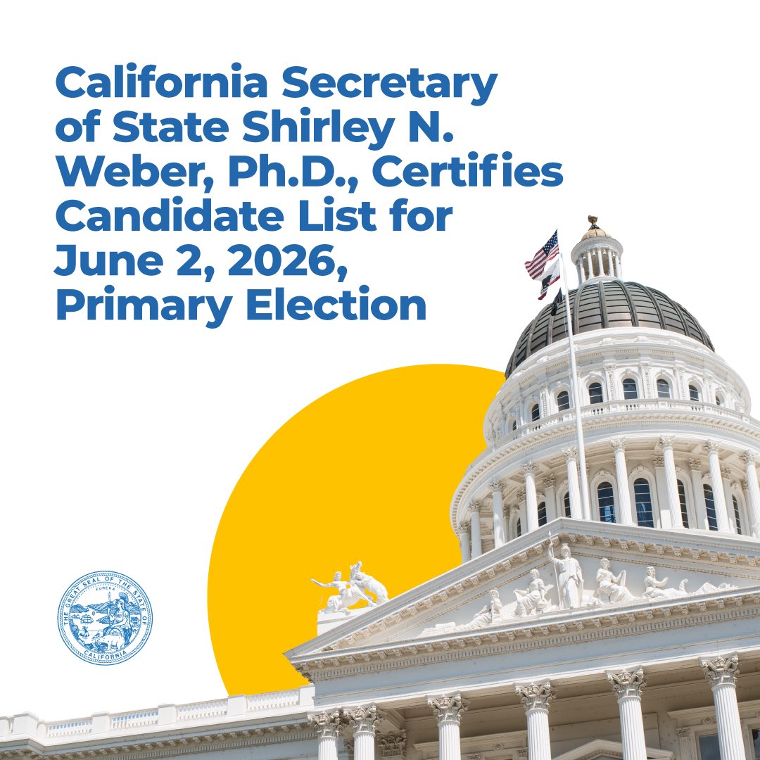 California Secretary of State tweet media