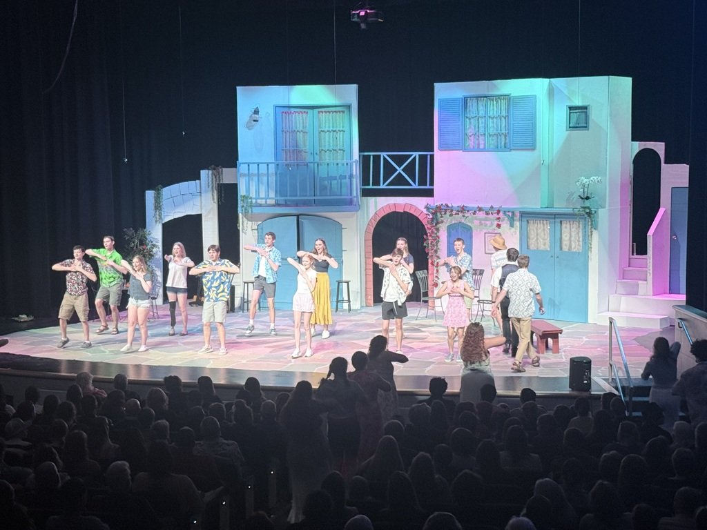 MoraElem's tweet photo. What an absolute sensation opening night of Mamma Mia! was at Mora High School last night! The cast, crew, and pit band brought the house down, and we are so incredibly proud of the hard work they've put in to make this show a sparkling success. https://t.co/5uXp82Hg3d