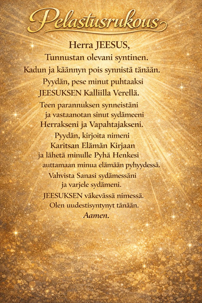 Parannuksenteon ja Pyhyyden palvelustyö tweet media