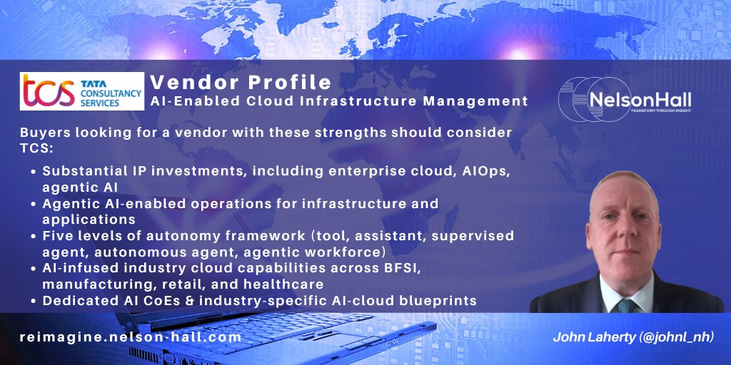 AndyE_NH's tweet image. .@JohnL_NH has published a new @NHInsight AI-enabled cloud infrastructure management services profile on @TCS:  sowo.kr/b847Uss5

#ITservices #CloudInfrastructure #Cloud #AI #GenAI #AgenticAI #AIOps #Automation