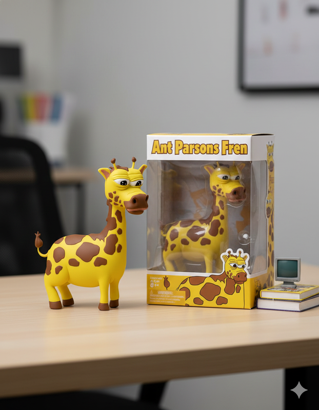 AntParsonsMusic's tweet photo. Fren Art Friday features this adorable action figger of me created by @CoelRex and I LOVE IT!  🤩💛🦒  I'm always so flattered and grateful when a Fren makes art with me in it and this one is very special.  #FrenArtFriday  Hope everyone has Fun Friday and a Wonderful Weekend! https://t.co/QYVsEdMr7d