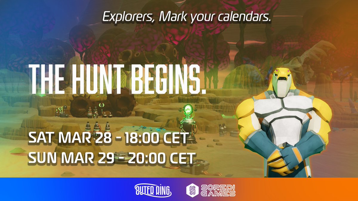 OuterRingMMO's tweet image. EXPLORERS, THE SIGNAL ACTIVATES TOMORROW!

This weekend, the ultimate test begins:
THE DAY OF THE HUNT. ⚔️

One word every 5 minutes. One mission:
SURVIVE. 🛡️

This weekend, we show them what we're made of!
Drop a "READY" below to confirm! 👇🔥

#PlayToEarn #P2E #Airdrop
