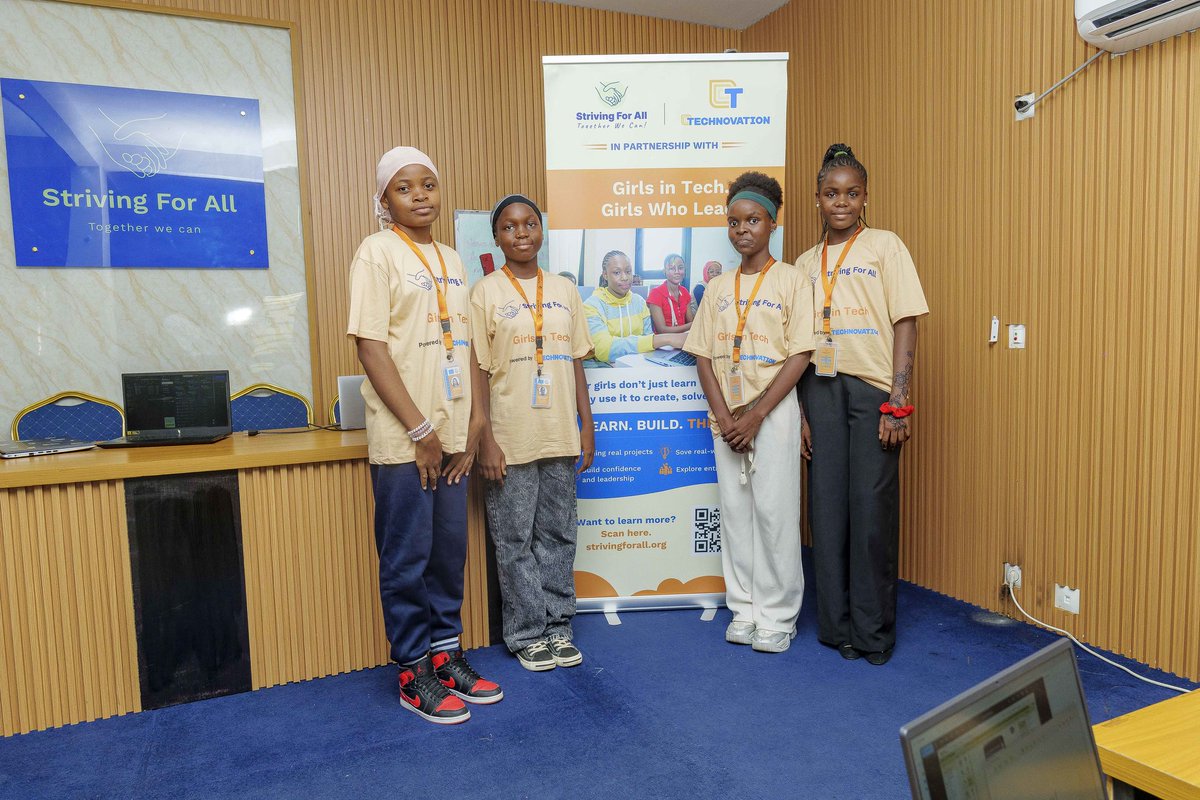 AllStriving's tweet photo. 30+ girls in Douala are building tech solutions for real community challenges as part of @technovation this April.

From health innovation to personal impact stories, the future is being built now.

🔗 https://t.co/GoZ6WWiWrW

#GirlsInTech #TechForGood #STEM https://t.co/dKtw4jEPgm