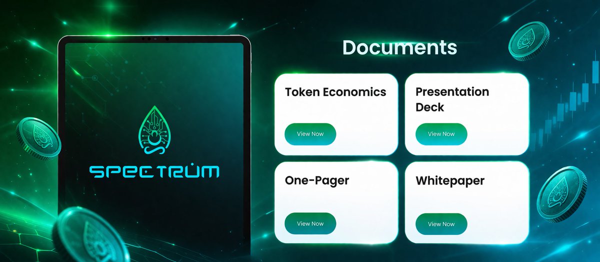coin_spectrum's tweet photo. If you’re watching Spectrum, start here.
Everything we’re building clearly laid out.
Token economics, deck, one-pager, whitepaper.
Check it out: https://t.co/L1e6hRyoDh
#SpectrumCoin #SPC #RWA #Crypto #BuildInPublic https://t.co/MzIAjF7c3c