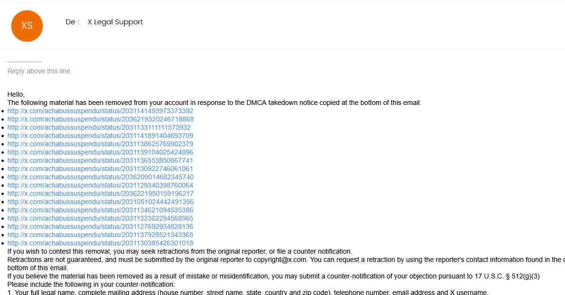 Achabus suspendu tweet media