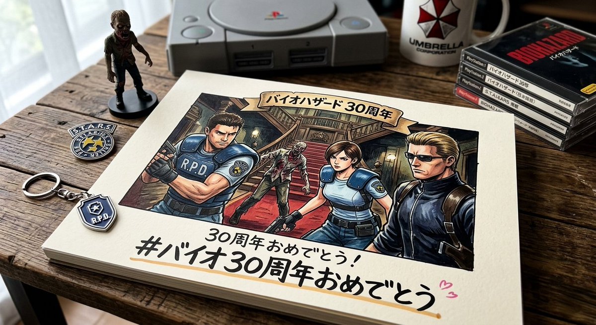 malekalkhateebs's tweet photo. シリーズ30周年おめでとう！🎊
クリス、ジル、レオン… 魅力的なキャラと共に歩んだ30年。自分にとってバイオはただのゲームではなく、青春そのものです。
カプコンさん、最高のプレゼント（新作発表）を待ってます！🙏🔥
​#バイオ30周年おめでとう
 #バイオハザード 
#RE30th 
#Capcom https://t.co/CjERbjTtgd