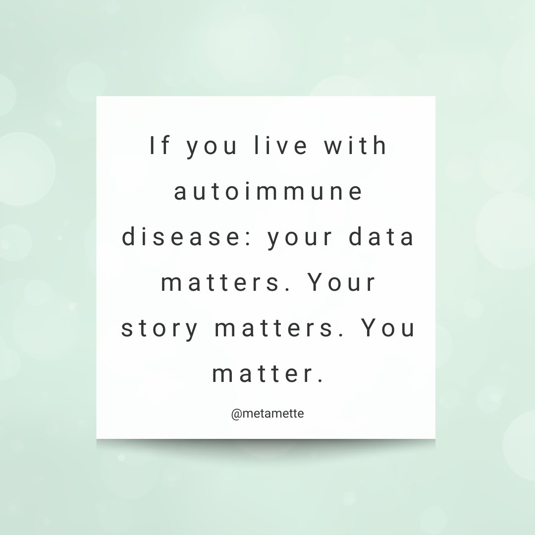 AutoimmuneReg's tweet image. We believe the only way to solve the "autoimmune mystery" is through the power of community. Don't let your experience go unheard. Help us bring clarity to the millions living with autoimmune conditions.
Join the movement. autoimmuneregistry.org/register
#AutoimmuneAwarenessMonth