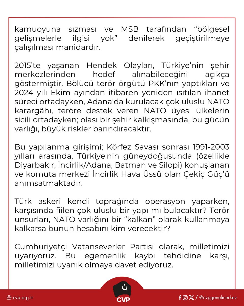 Cumhuriyetçi Vatanseverler Partisi tweet media