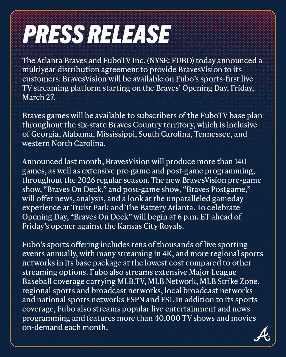 Atlanta Braves tweet media