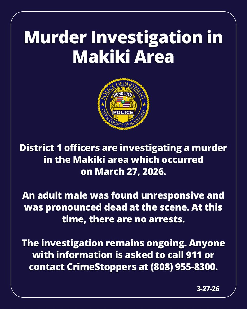 Honolulu Police tweet media