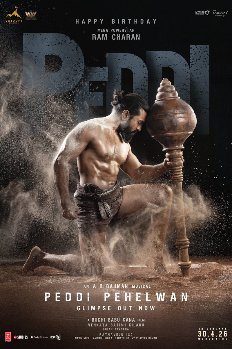Lalsing320's tweet photo. His GRIT. His GAME. His PRIDE.

Happy Birthday, PEDDI PEHELWAN, aka Mega Power Star @AlwaysRamCharan 💥

#PeddiPehelwanGlimpse out now 🔥
▶️ https://t.co/ISpxamqu2z…

#HBDRamCharan

#PEDDI WORLDWIDE RELEASE ON 30th APRIL, 2026

Mega Power Star @AlwaysRamCharan @SukumarWritings https://t.co/g9zk0ZFXMW