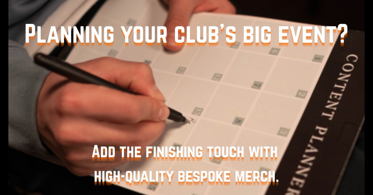 Planning your club’s big event?
Add the finishing touch with bespoke merch that shows your team pride. 

Ready to get started?
i4cpublicity.co.uk

#ClubMerch #BespokeBadges #i4cpublicity
