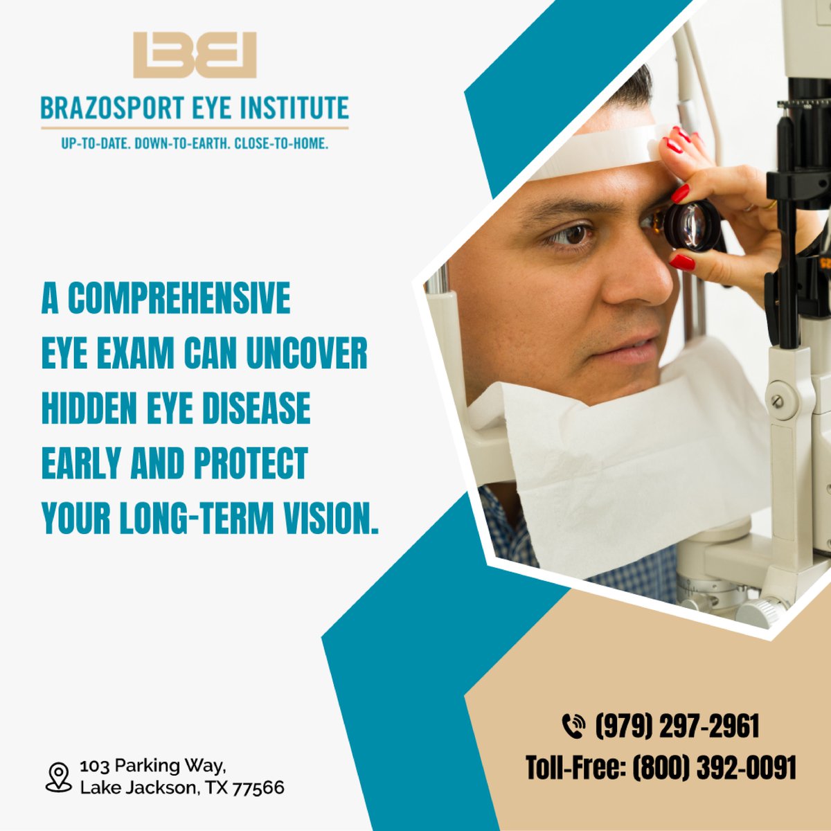 BrazosportEye's tweet image. Protect your sight with an annual eye exam! 👁️ Detect issues early for better outcomes. Call now 📅 brazosporteye.com 

#EyeExam #PreventiveCare #HealthyVision #BrazosportTX #EyeHealth