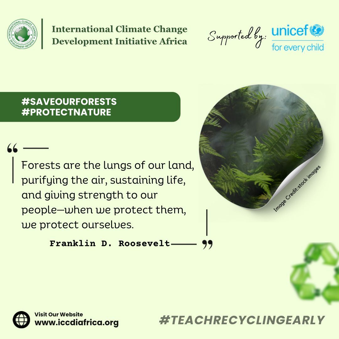 ClimateWed's tweet image. Forests are the lungs of our land, purifying the air, sustaining life, and giving strength to our people—when we protect them, we protect ourselves.— Franklin D. Roosevelt

#SaveOurForests #ProtectNature