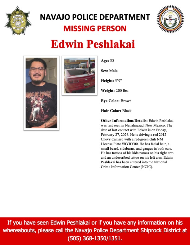 Navajo Police Department tweet media